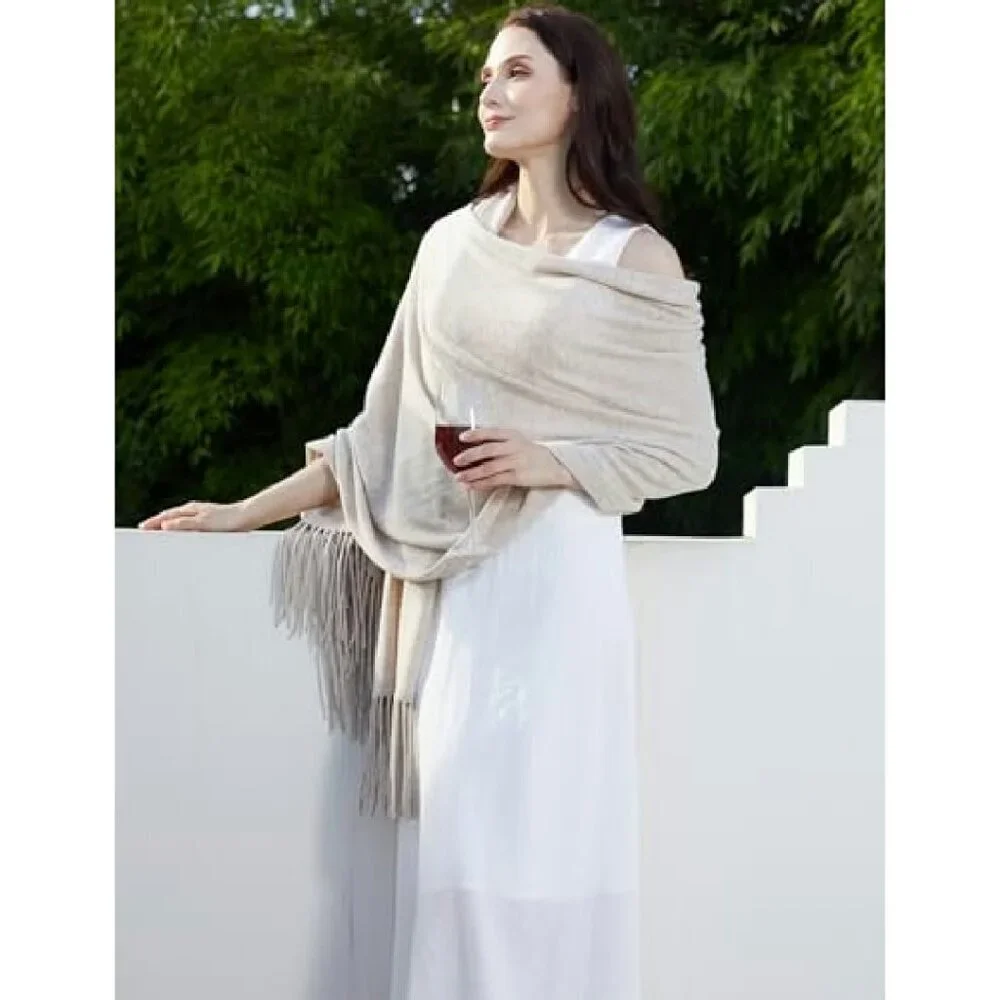Soft Cashmere Blend Wrap Shawl 87